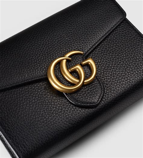 women's gucci marmont 2.0 leather wallet on a chain|Gucci Marmont mini bag wallet.